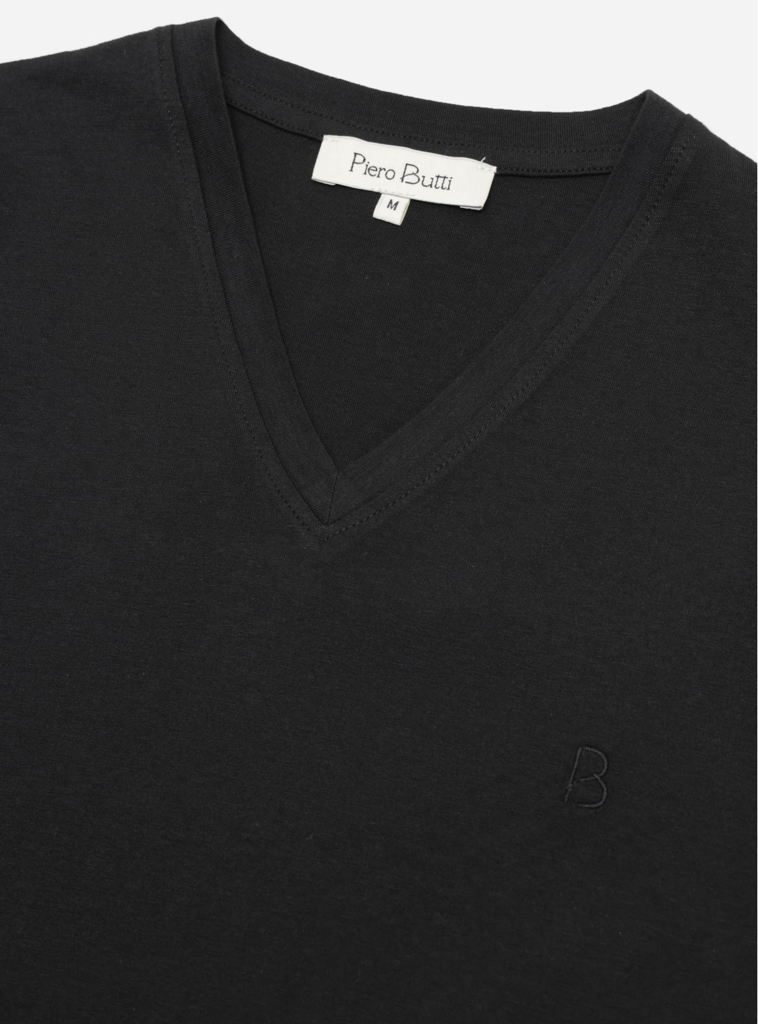 Polera Cuello V Regular Fit Negro Piero Butti Polera Cuello V Regular Fit Negro Piero Butti