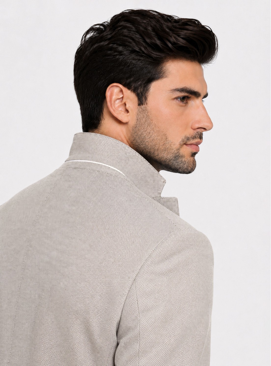 Blazer Poli Viscosa Spandex Tailored Fit Beige Piero Butti Blazer Poli Viscosa Spandex Tailored Fit Beige Piero Butti