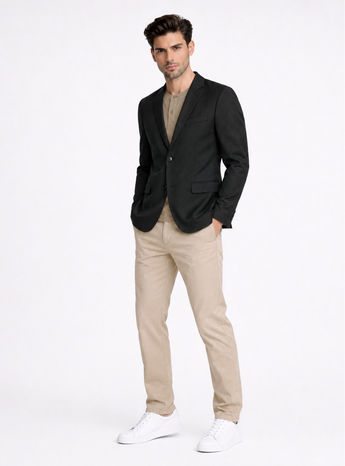 Blazer Poli Viscosa Spandex Tailored Fit Negro Piero Butti Blazer Poli Viscosa Spandex Tailored Fit Negro Piero Butti