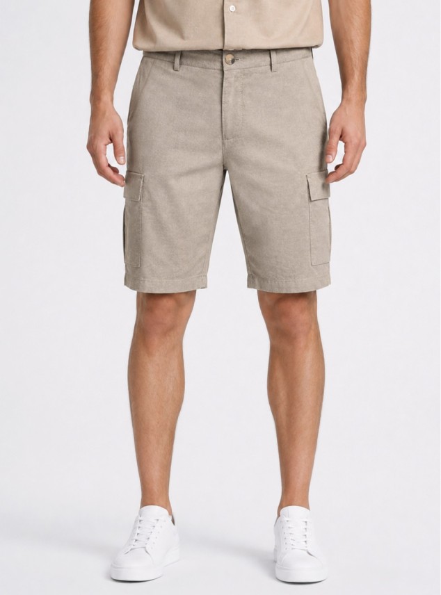 Bermuda Cargo Regular Fit Khaki Piero Butti