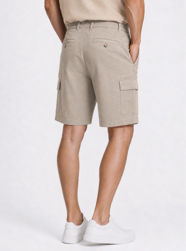 Bermuda Cargo Regular Fit Khaki Piero Butti Bermuda Cargo Regular Fit Khaki Piero Butti