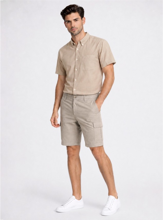 Bermuda Cargo Regular Fit Khaki Piero Butti Bermuda Cargo Regular Fit Khaki Piero Butti