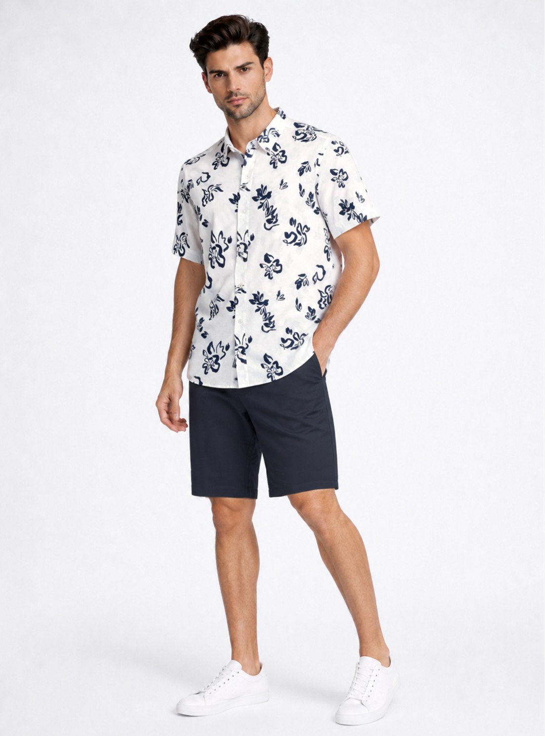 Camisa Print Regular Fit Azul Piero Butti Camisa Print Regular Fit Azul Piero Butti