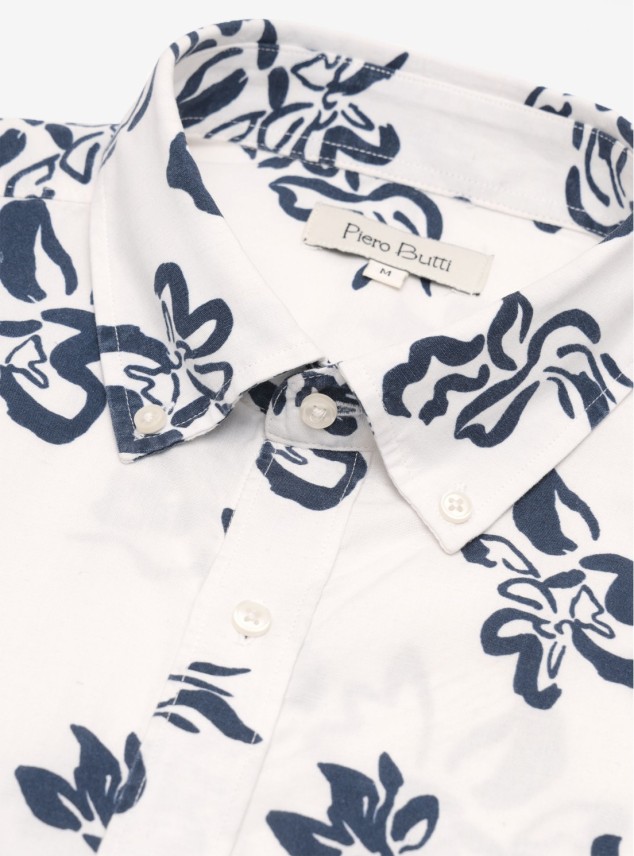 Camisa Print Regular Fit Azul Piero Butti Camisa Print Regular Fit Azul Piero Butti