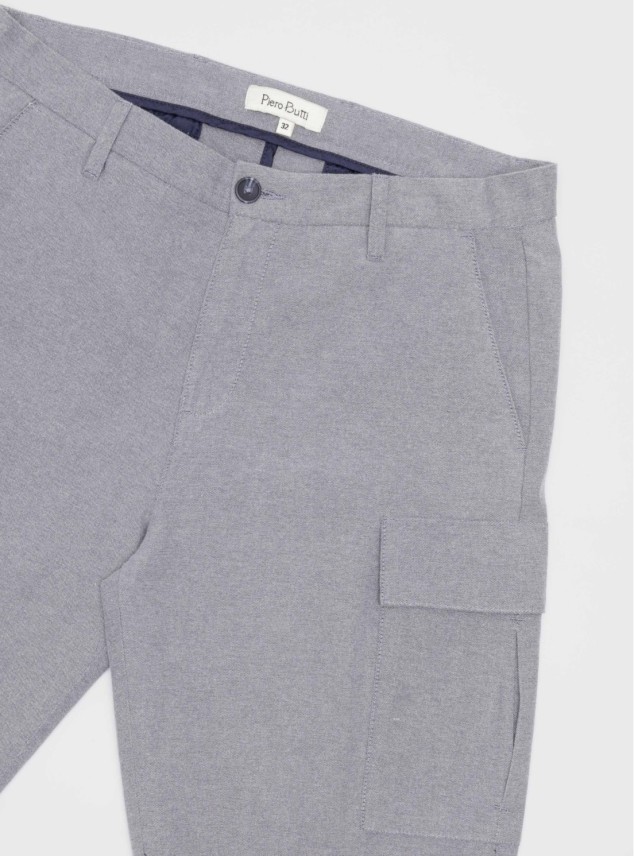 Bermuda Cargo Regular Fit Azul Marino Piero Butti Bermuda Cargo Regular Fit Azul Marino Piero Butti