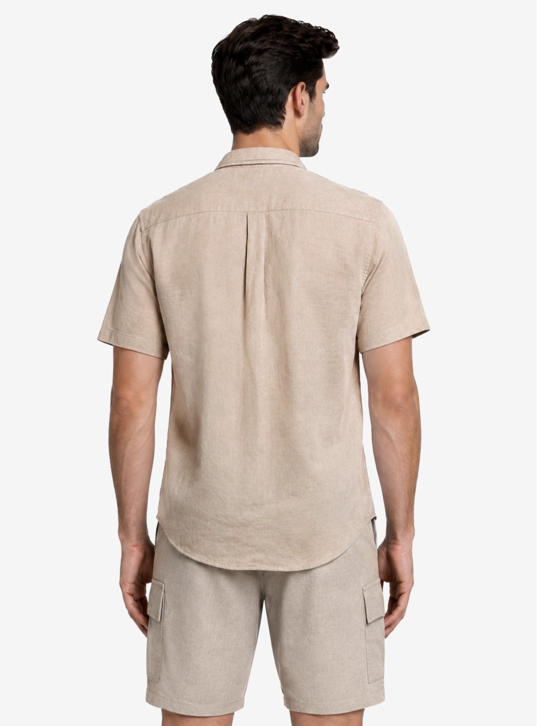 Camisa Lino-Algodón Regular Fit Café Piero Butti Camisa Lino-Algodón Regular Fit Café Piero Butti