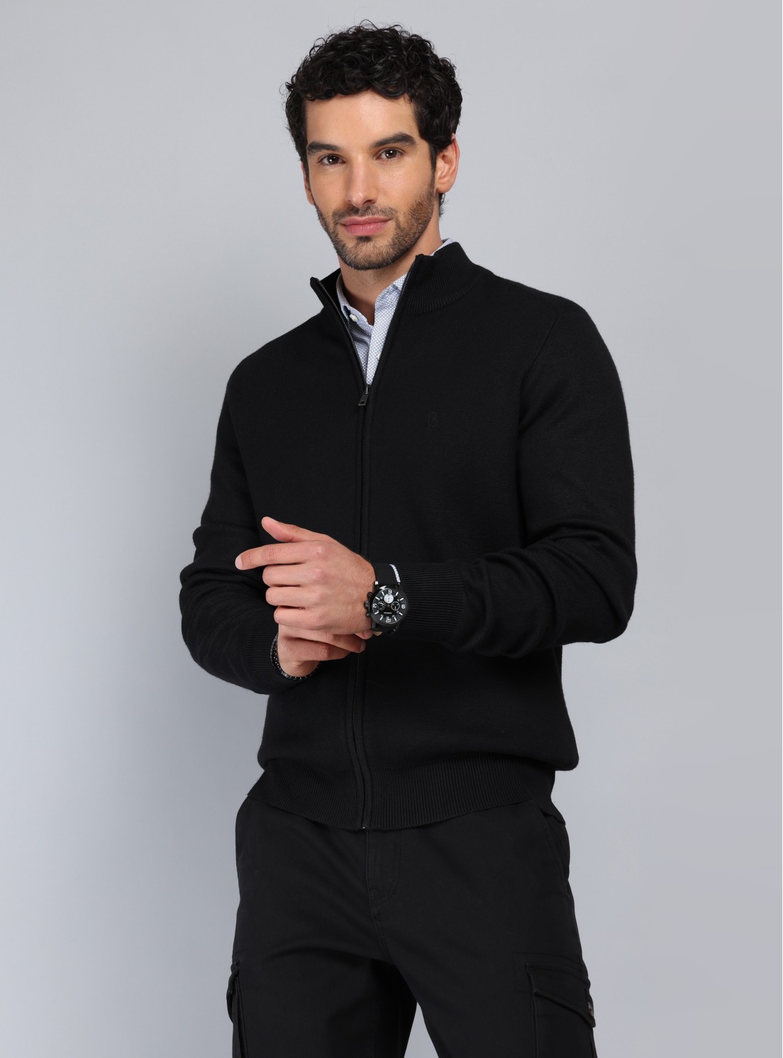 Sweater Cuello Alto Con Cierre Piero Butti Sweater Cuello Alto Con Cierre Piero Butti