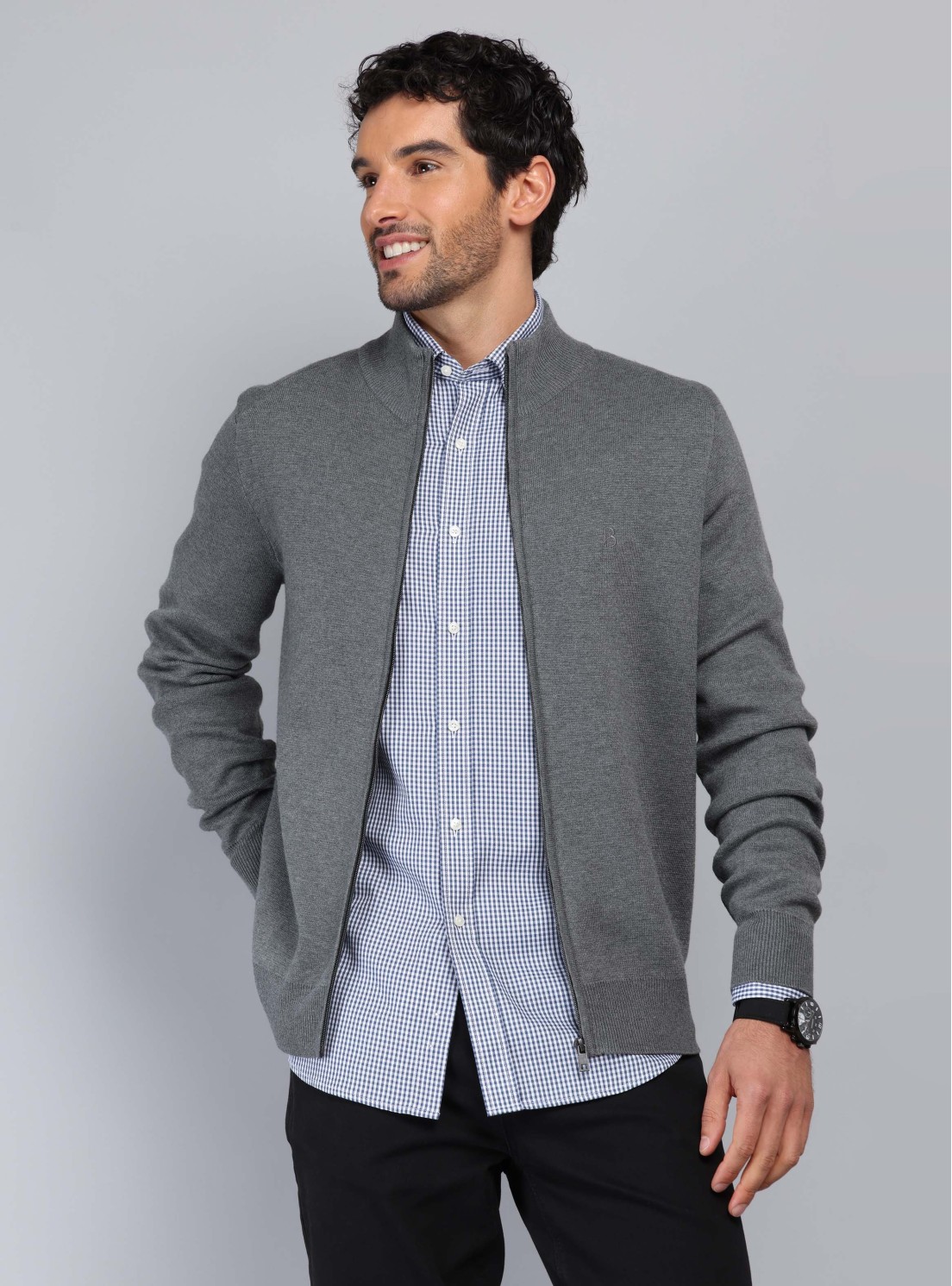 Sweater Cuello Alto Con Cierre Piero Butti Sweater Cuello Alto Con Cierre Piero Butti
