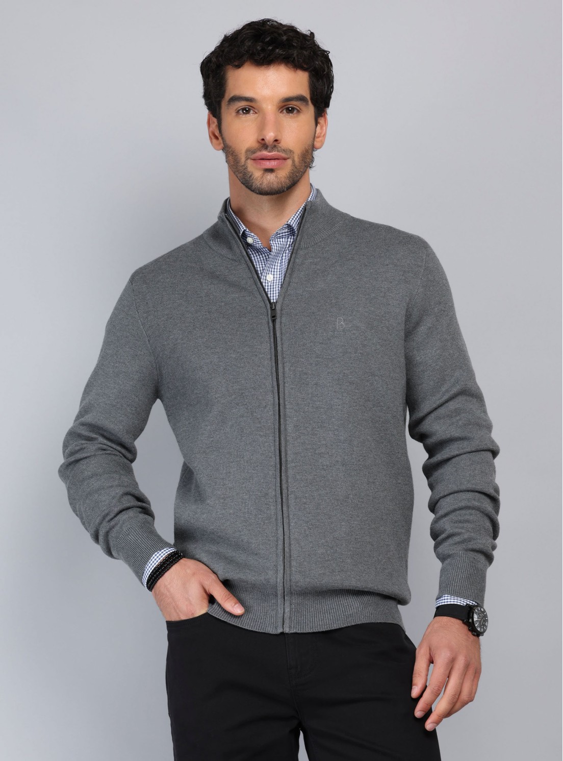 Sweater Cuello Alto Con Cierre Piero Butti Sweater Cuello Alto Con Cierre Piero Butti