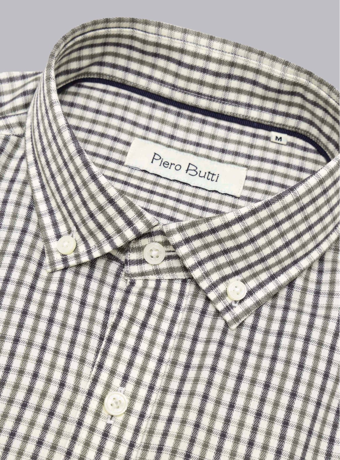Camisa Cuadros Tailored Fit Oliva Piero Butti Camisa Cuadros Tailored Fit Oliva Piero Butti