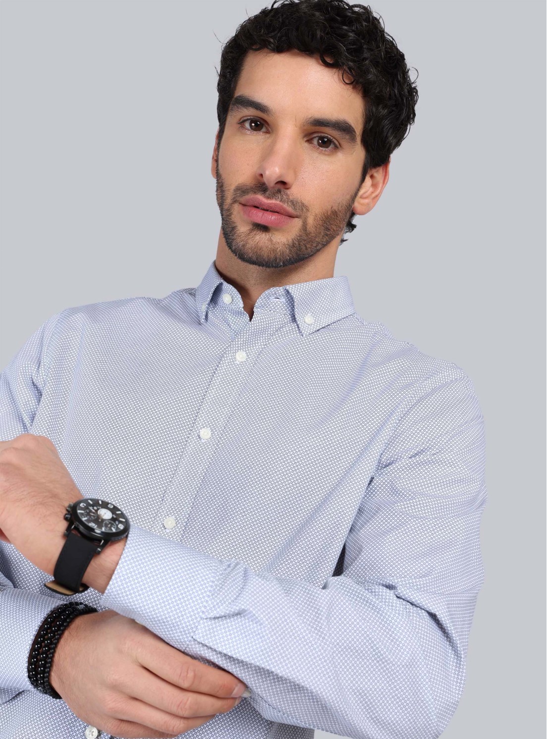 Camisa Print Tailored Fit Azul Piero Butti Camisa Print Tailored Fit Azul Piero Butti