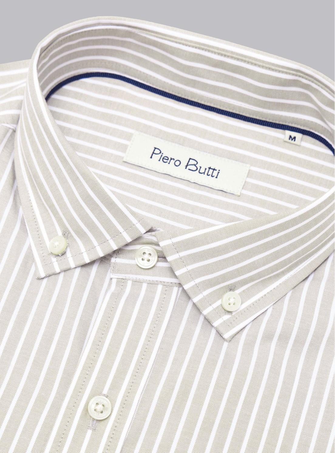 Camisa Rayas Tailored Fit Beige Piero Butti Camisa Rayas Tailored Fit Beige Piero Butti
