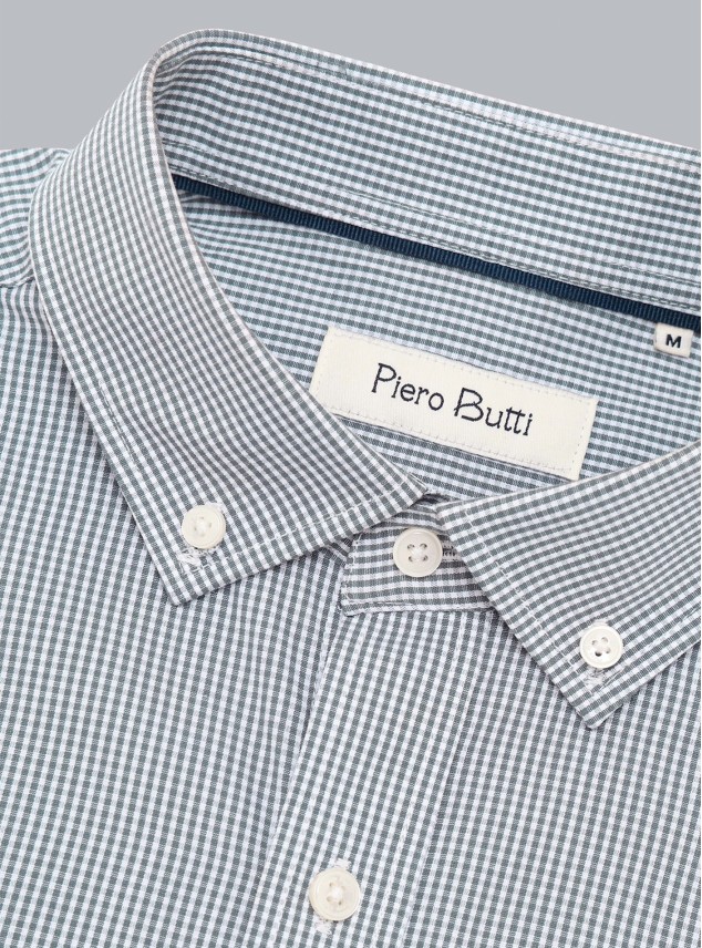 Camisa Cuadros Tailored Fit Verde Piero Butti Camisa Cuadros Tailored Fit Verde Piero Butti
