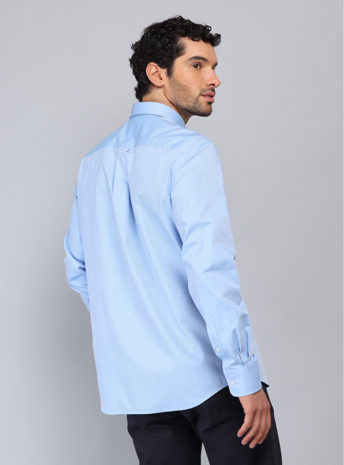 Camisa Texturada Tailored Fit Celeste Piero Butti Camisa Texturada Tailored Fit Celeste Piero Butti