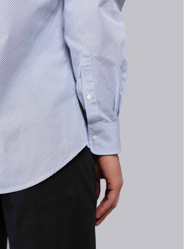 Camisa Print Tailored Fit Azul Piero Butti Camisa Print Tailored Fit Azul Piero Butti