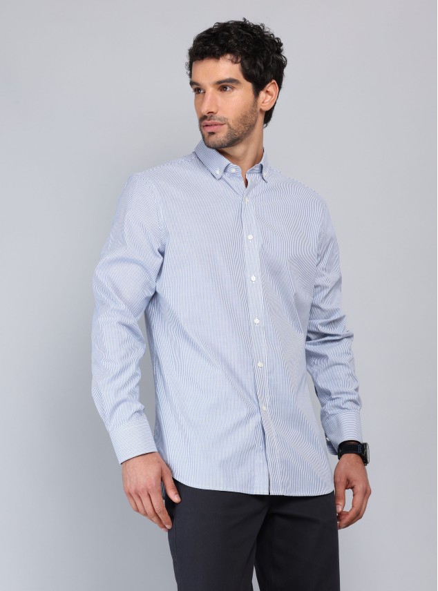 Camisa Rayas Tailored Fit Azul Piero Butti Camisa Rayas Tailored Fit Azul Piero Butti