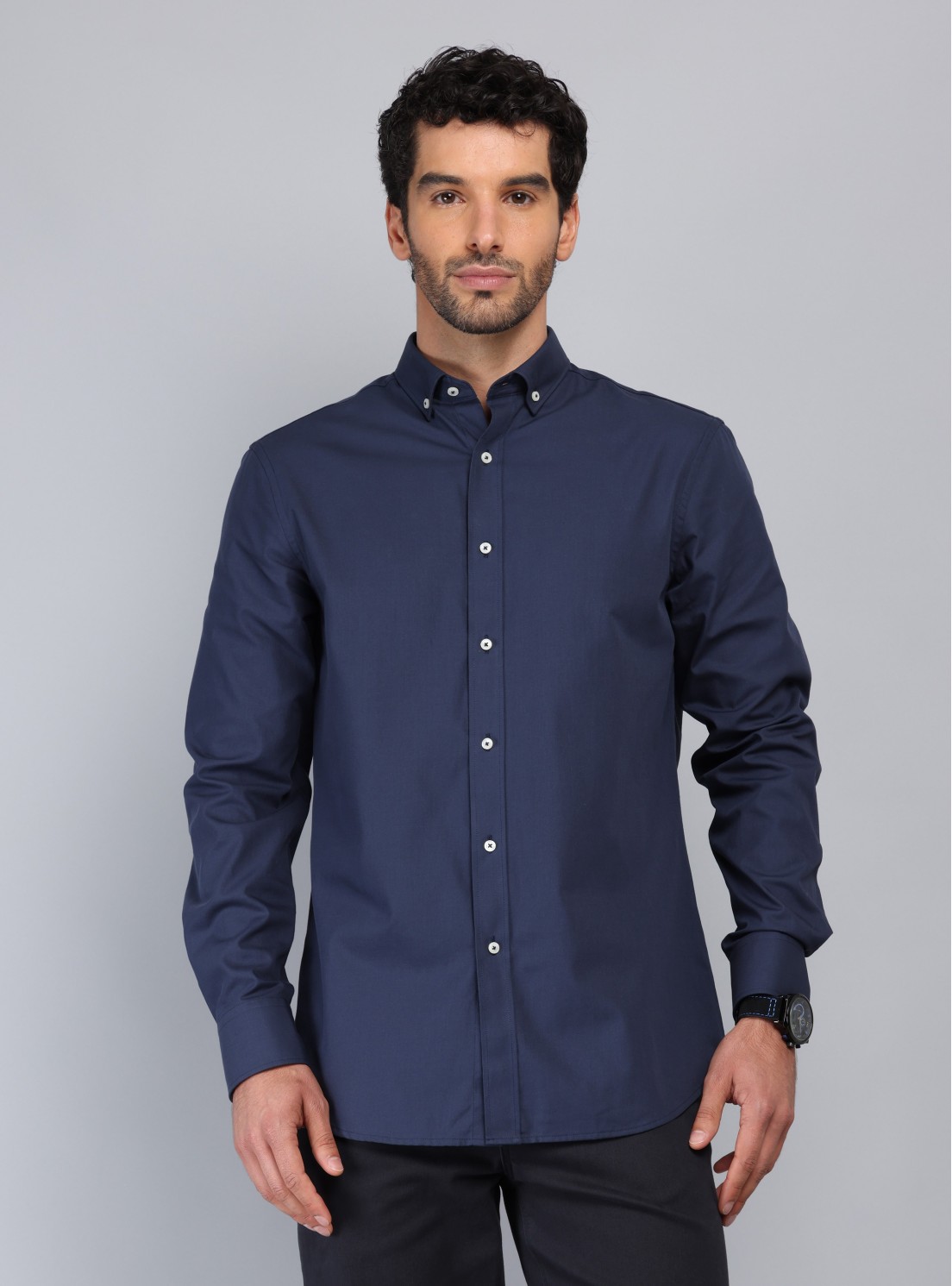 Camisa Texturada Tailored Fit Azul Marino Piero Butti Camisa Texturada Tailored Fit Azul Marino Piero Butti