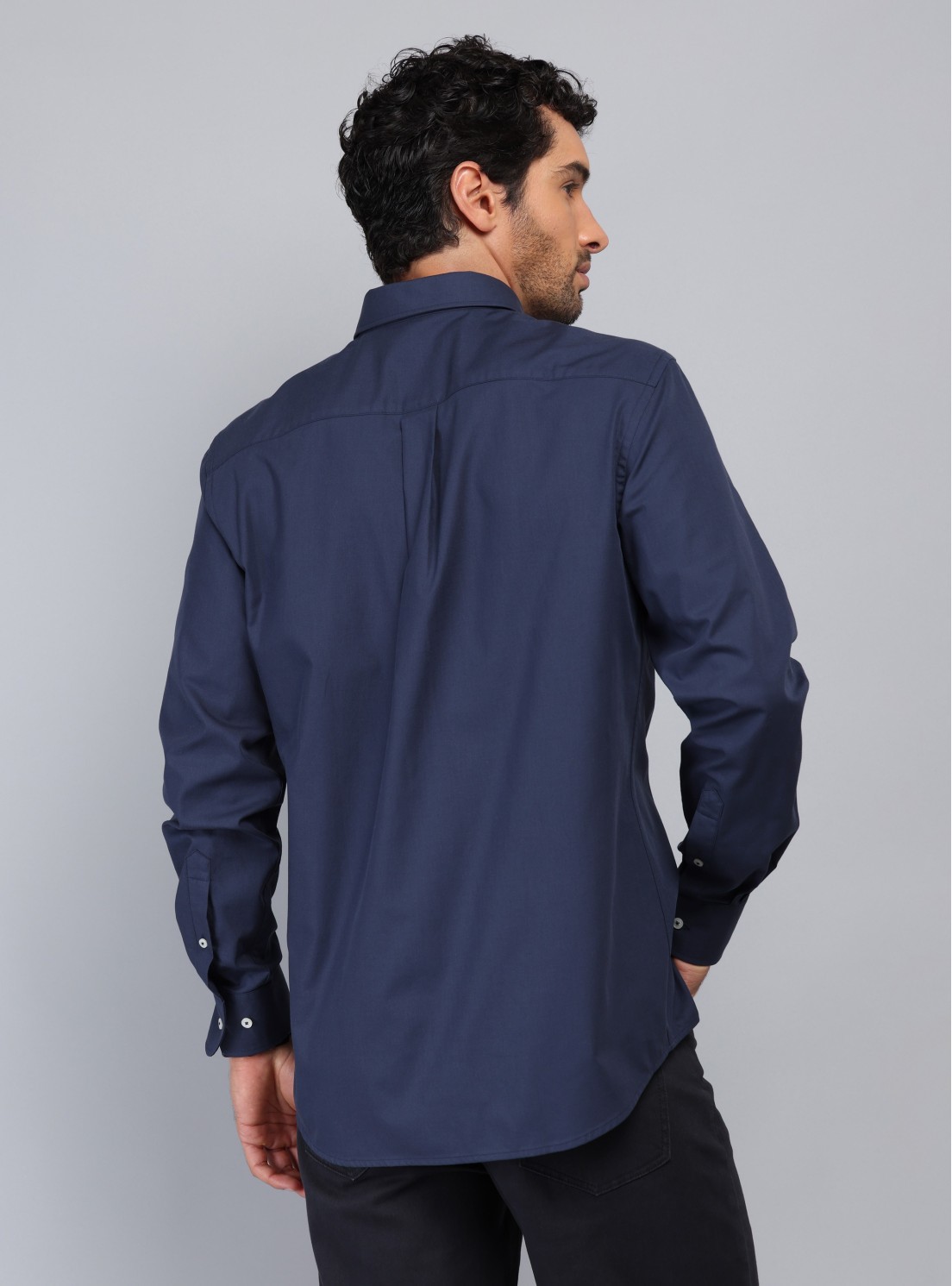 Camisa Texturada Tailored Fit Azul Marino Piero Butti Camisa Texturada Tailored Fit Azul Marino Piero Butti