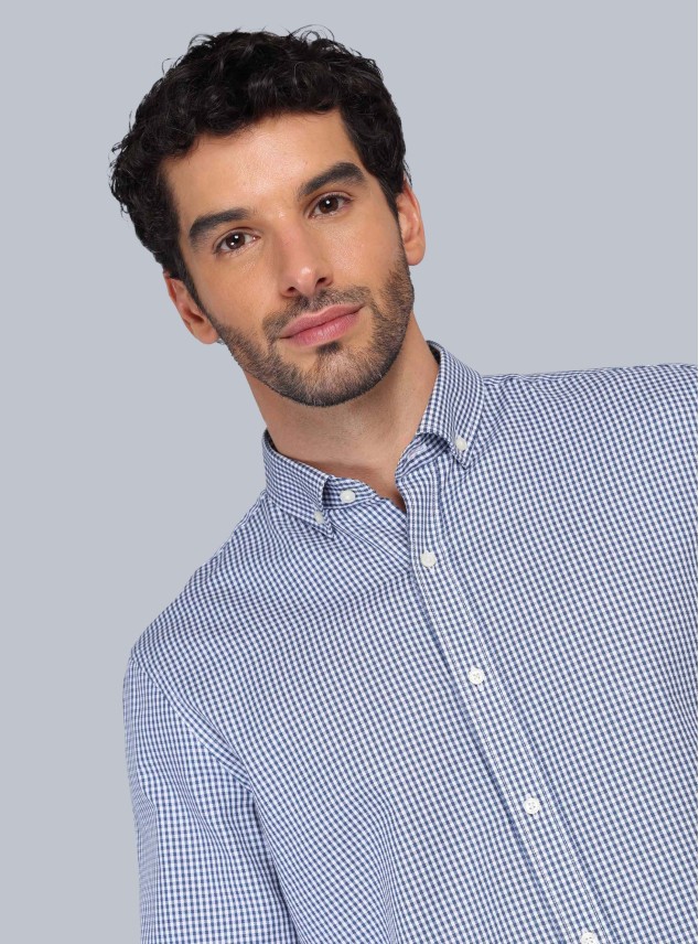 Camisa Cuadros Tailored Fit Azul Marino Piero Butti Camisa Cuadros Tailored Fit Azul Marino Piero Butti