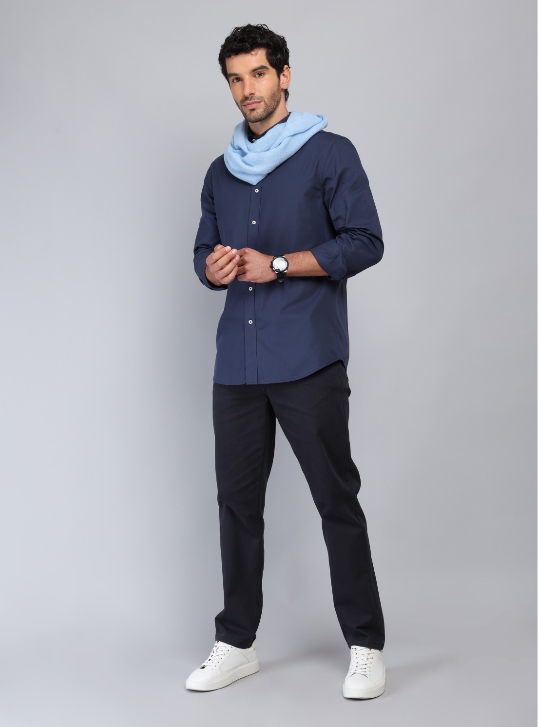 Camisa Texturada Tailored Fit Azul Marino Piero Butti Camisa Texturada Tailored Fit Azul Marino Piero Butti