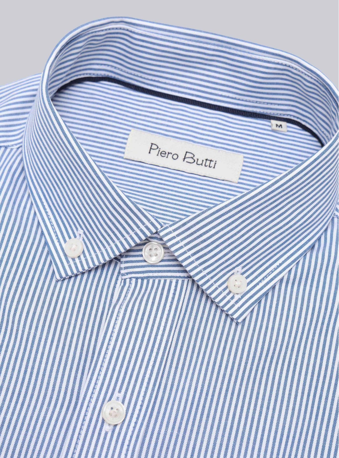Camisa Rayas Tailored Fit Azul Piero Butti Camisa Rayas Tailored Fit Azul Piero Butti