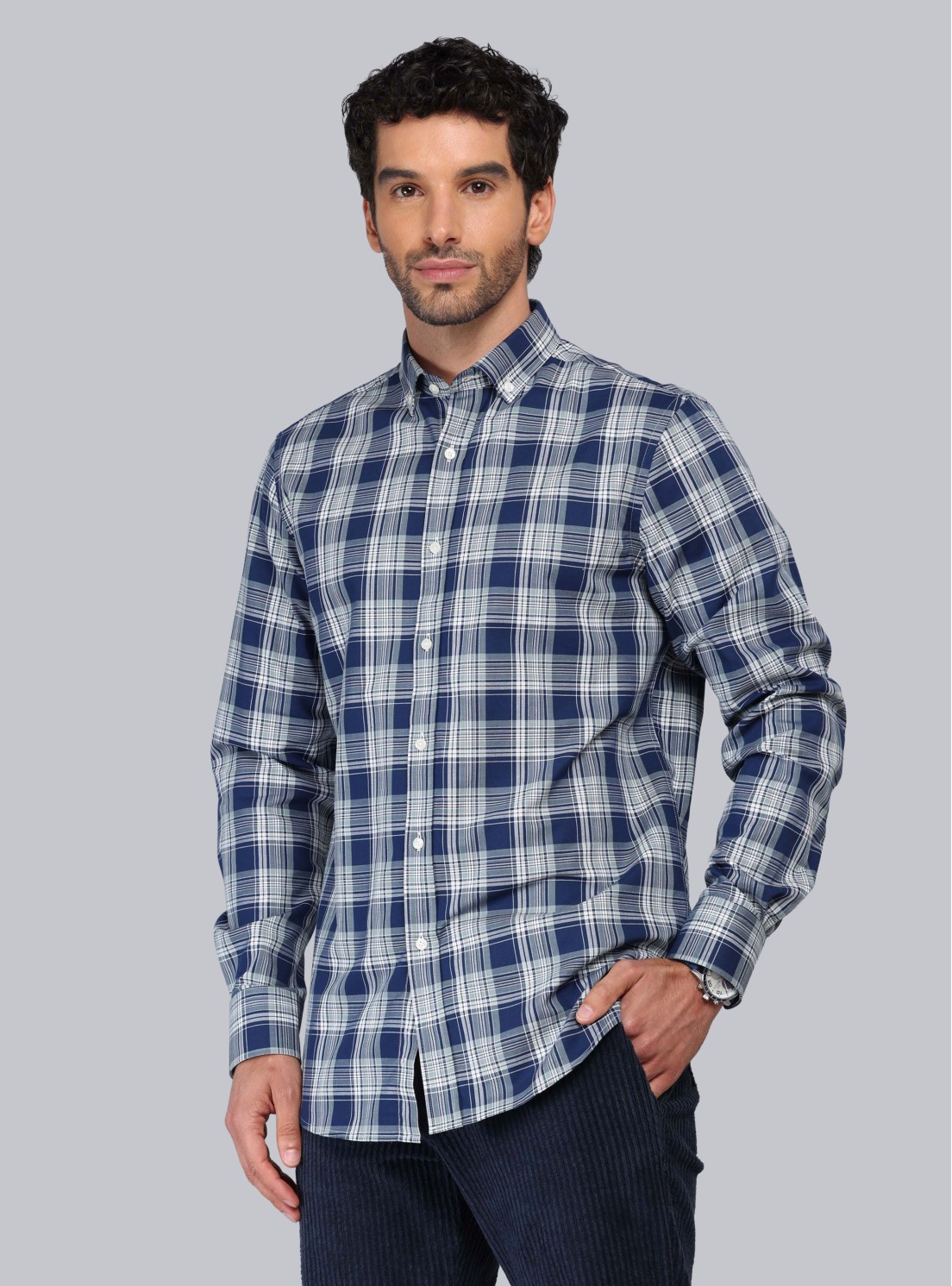 Camisa Cuadros Tailored Fit Azul Piero Butti Camisa Cuadros Tailored Fit Azul Piero Butti