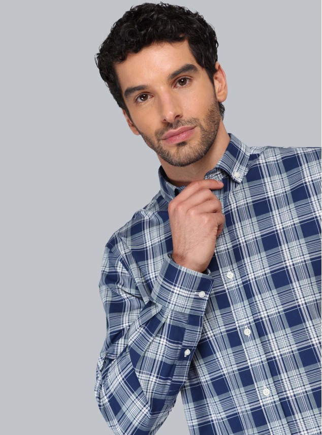 Camisa Cuadros Tailored Fit Azul Piero Butti Camisa Cuadros Tailored Fit Azul Piero Butti