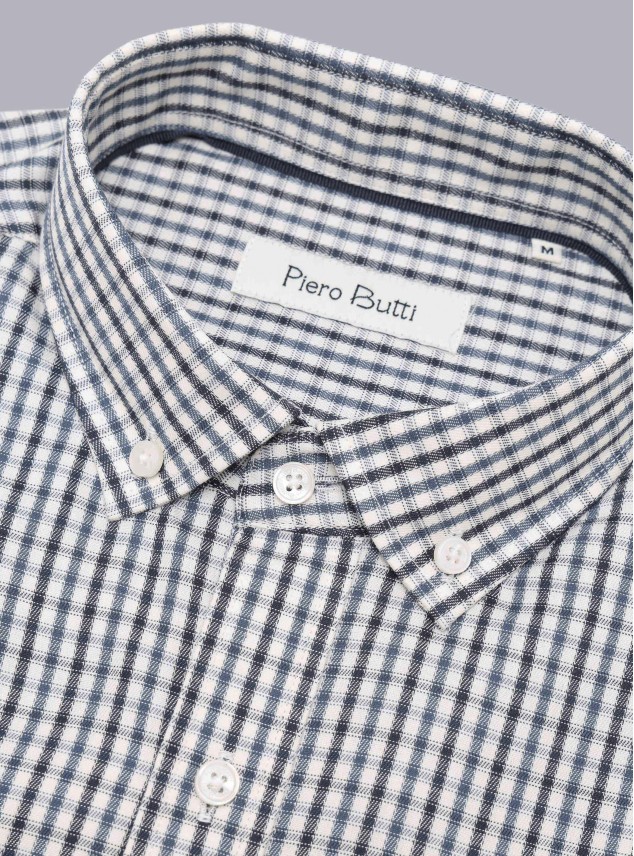 Camisa Cuadros Tailored Fit Azul Marino Piero Butti Camisa Cuadros Tailored Fit Azul Marino Piero Butti