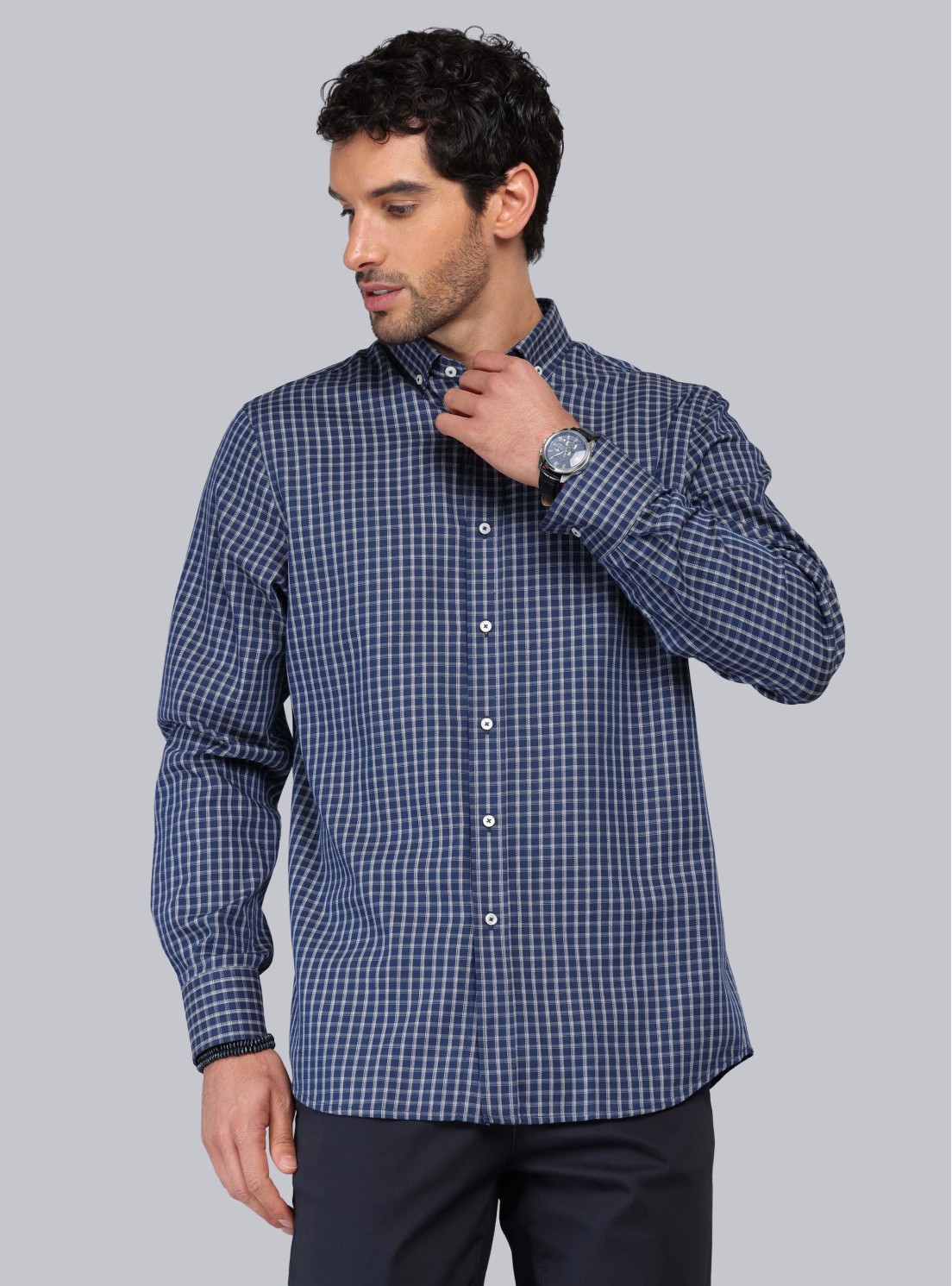 Camisa Cuadros Tailored Fit Azul Marino Piero Butti Camisa Cuadros Tailored Fit Azul Marino Piero Butti