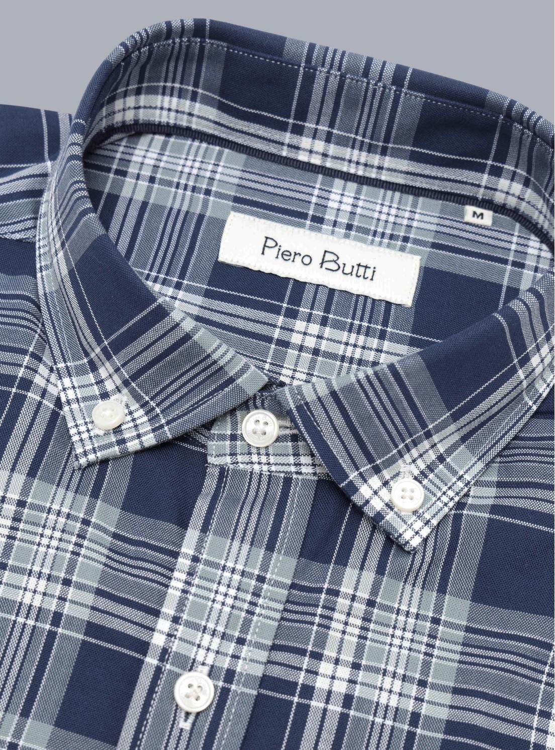 Camisa Cuadros Tailored Fit Azul Piero Butti Camisa Cuadros Tailored Fit Azul Piero Butti