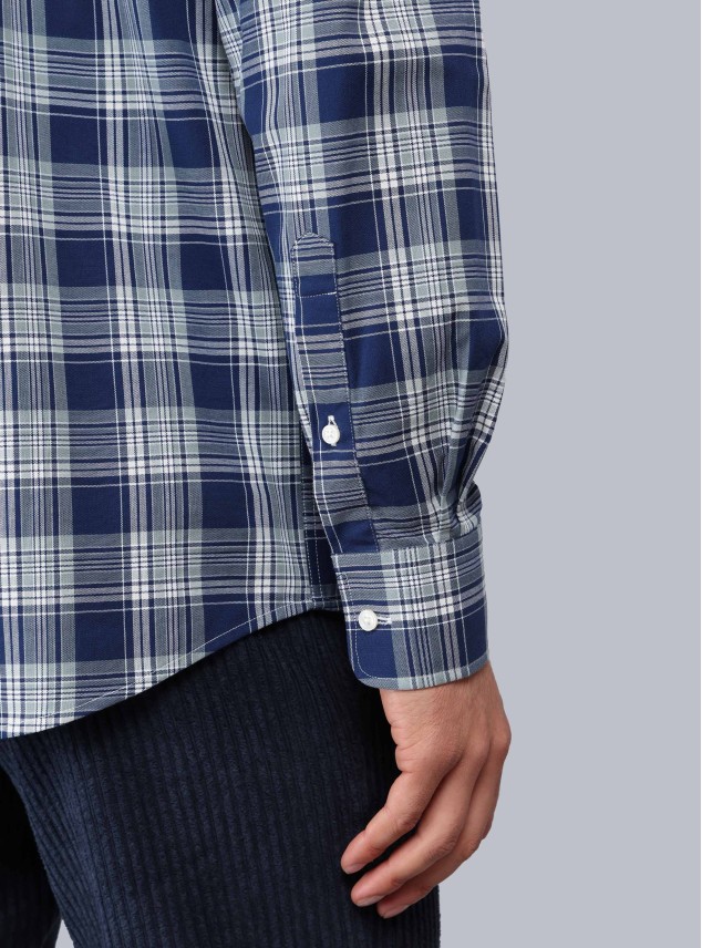 Camisa Cuadros Tailored Fit Azul Piero Butti Camisa Cuadros Tailored Fit Azul Piero Butti