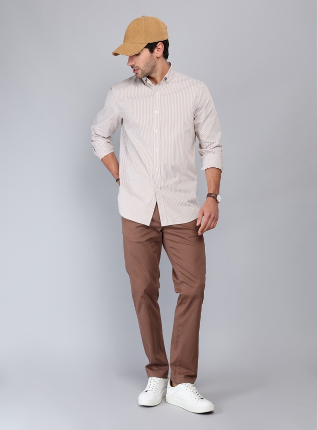Camisa Rayas Tailored Fit Beige Piero Butti Camisa Rayas Tailored Fit Beige Piero Butti