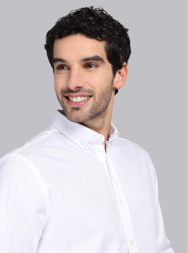 Camisa Texturada Tailored Fit Blanco Piero Butti Camisa Texturada Tailored Fit Blanco Piero Butti