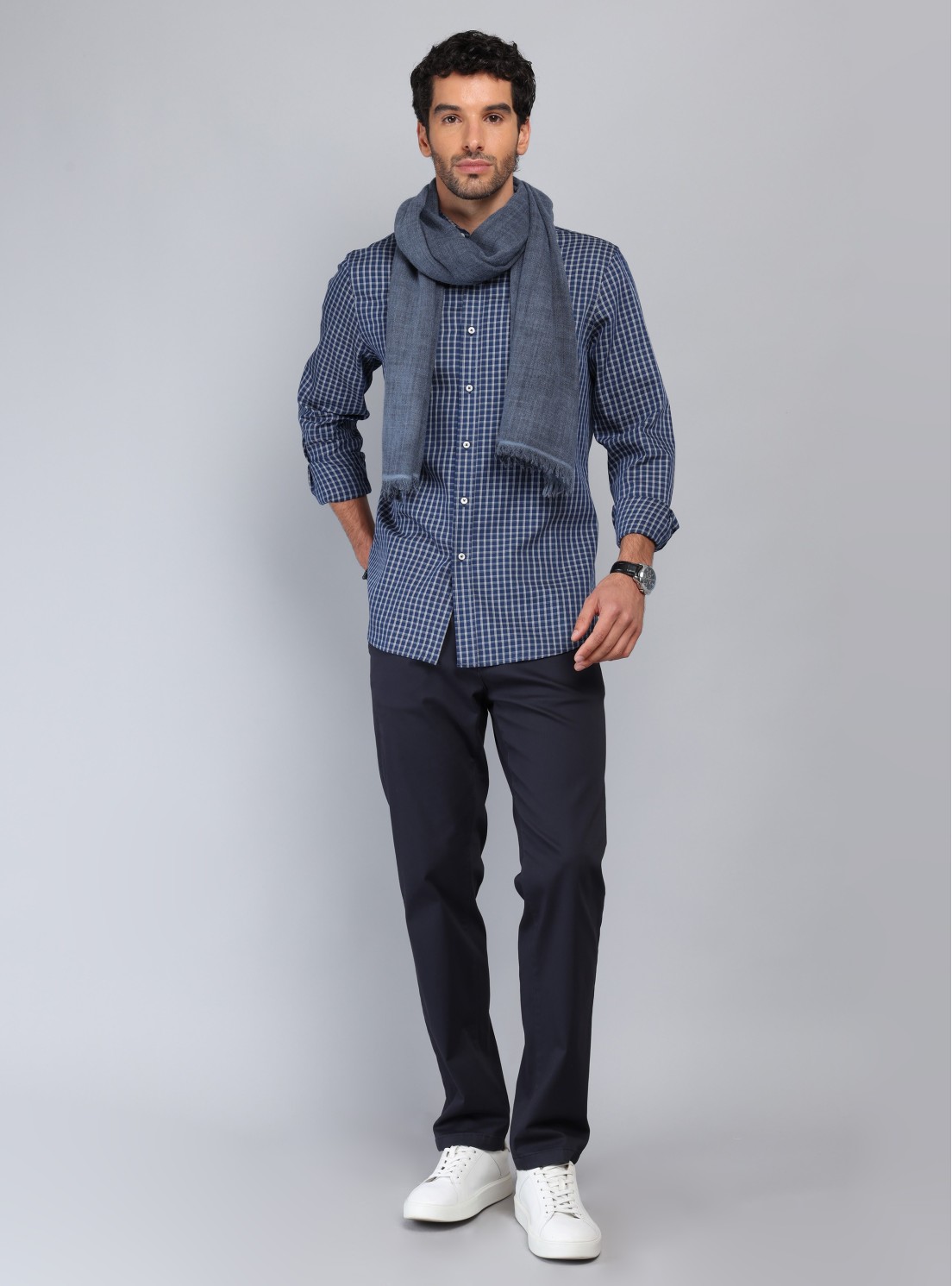 Camisa Cuadros Tailored Fit Azul Marino Piero Butti Camisa Cuadros Tailored Fit Azul Marino Piero Butti