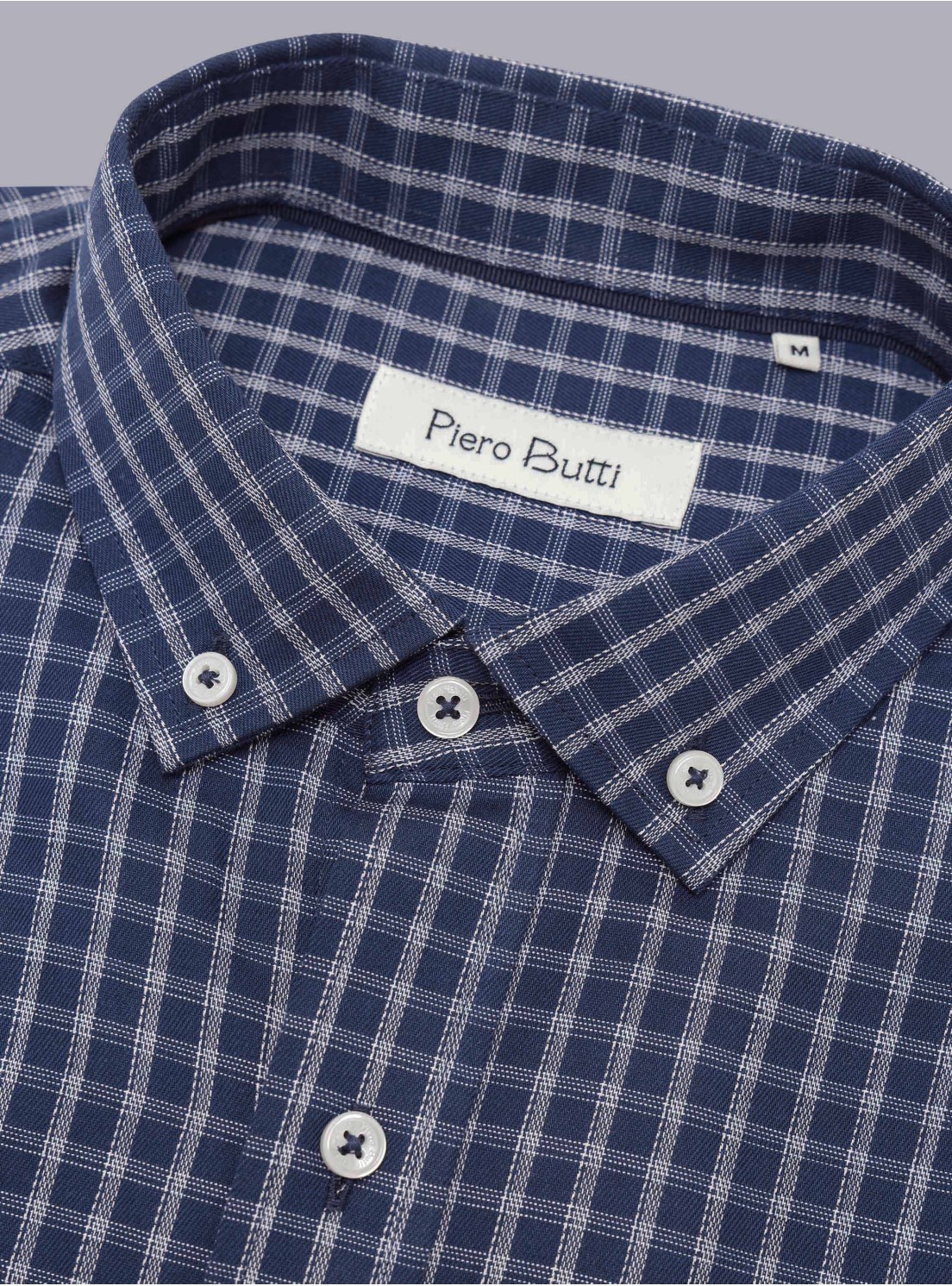 Camisa Cuadros Tailored Fit Azul Marino Piero Butti Camisa Cuadros Tailored Fit Azul Marino Piero Butti