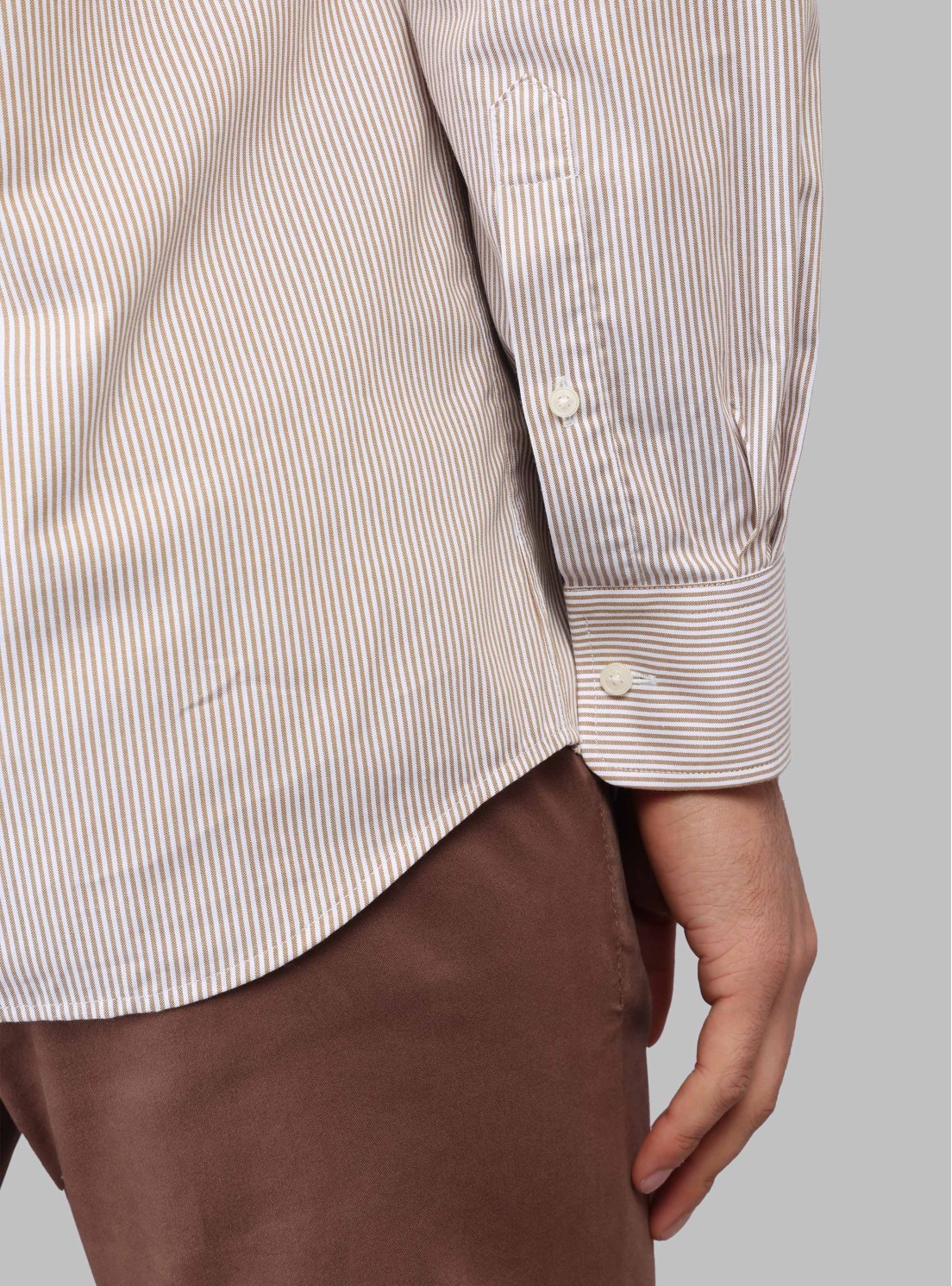 Camisa Rayas Tailored Fit Beige Piero Butti Camisa Rayas Tailored Fit Beige Piero Butti