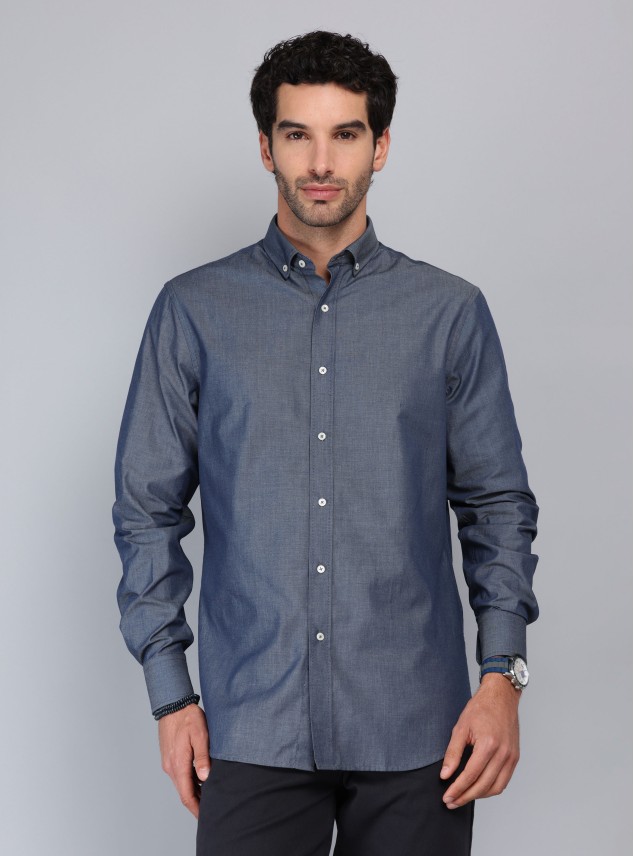 Camisa Denim Tailored Fit Azul marino Piero Butti Camisa Denim Tailored Fit Azul marino Piero Butti