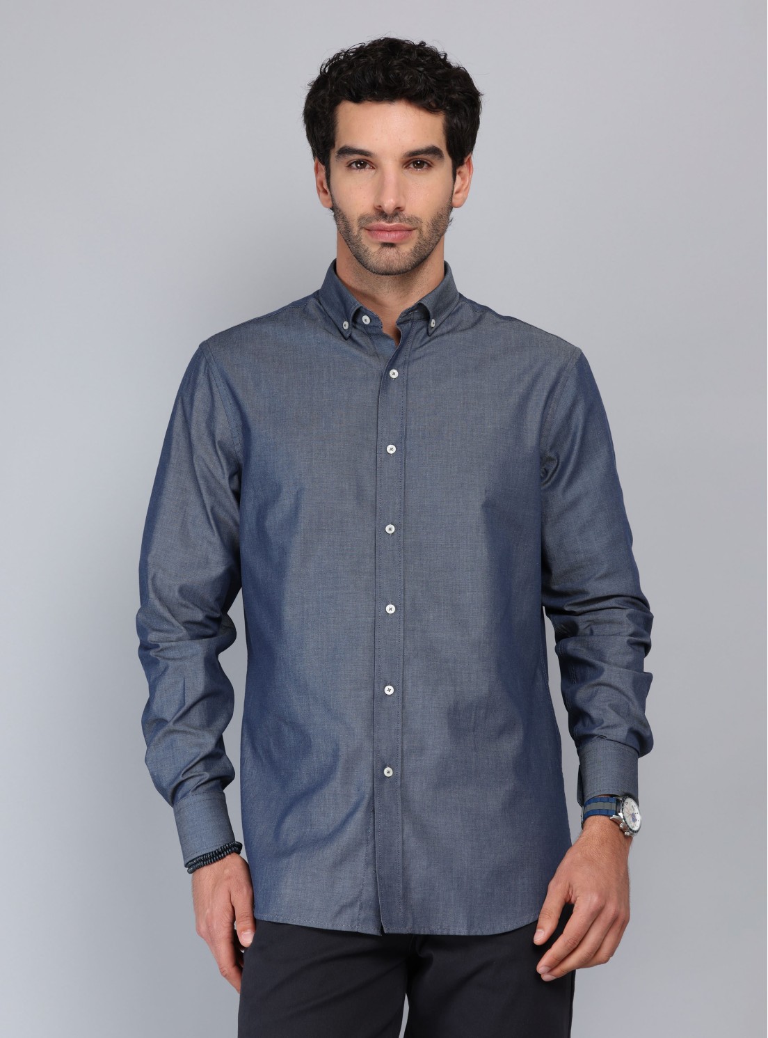 Camisa Denim Tailored Fit Azul marino Piero Butti Camisa Denim Tailored Fit Azul marino Piero Butti