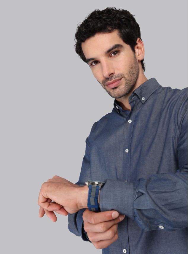 Camisa Denim Tailored Fit Azul marino Piero Butti Camisa Denim Tailored Fit Azul marino Piero Butti