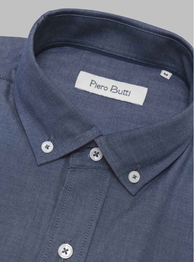 Camisa Denim Tailored Fit Azul marino Piero Butti Camisa Denim Tailored Fit Azul marino Piero Butti