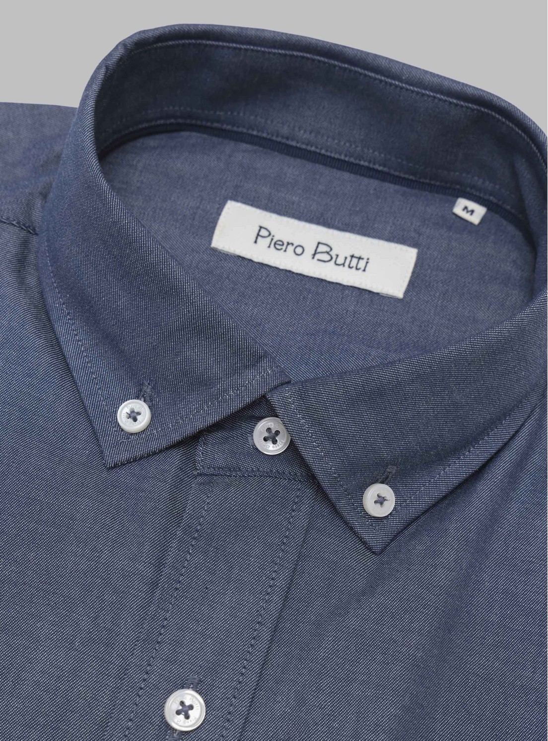 Camisa Denim Tailored Fit Azul marino Piero Butti Camisa Denim Tailored Fit Azul marino Piero Butti