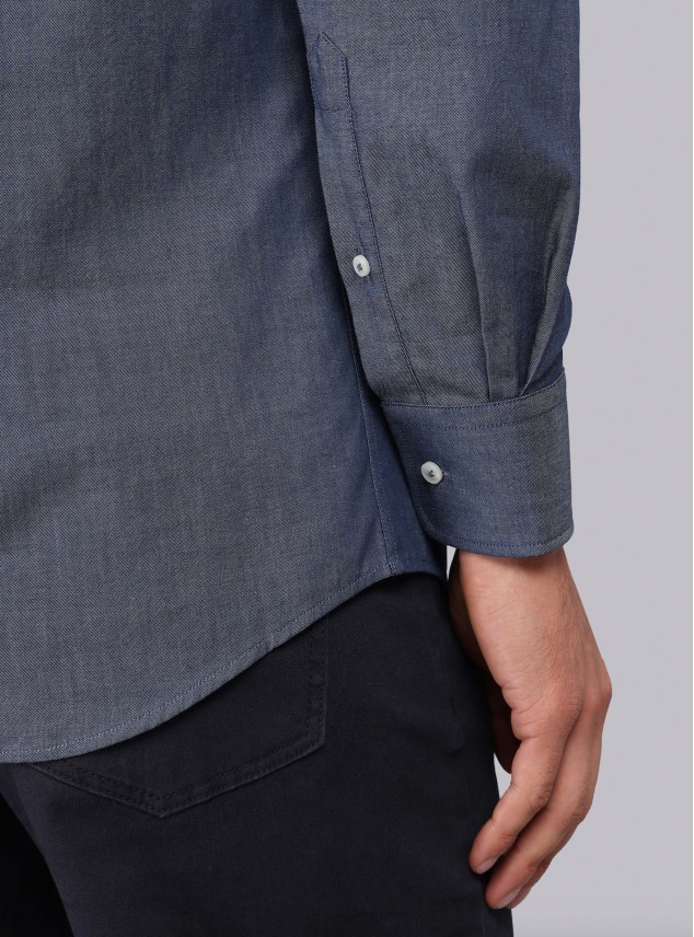 Camisa Denim Tailored Fit Azul marino Piero Butti Camisa Denim Tailored Fit Azul marino Piero Butti