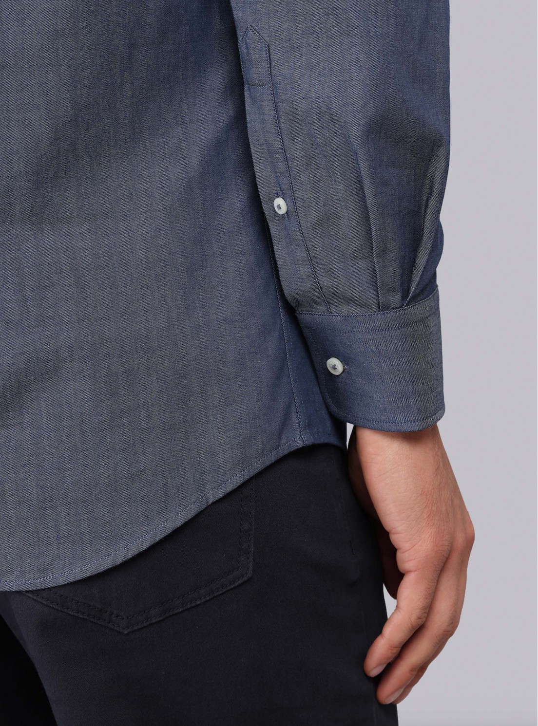 Camisa Denim Tailored Fit Azul marino Piero Butti Camisa Denim Tailored Fit Azul marino Piero Butti