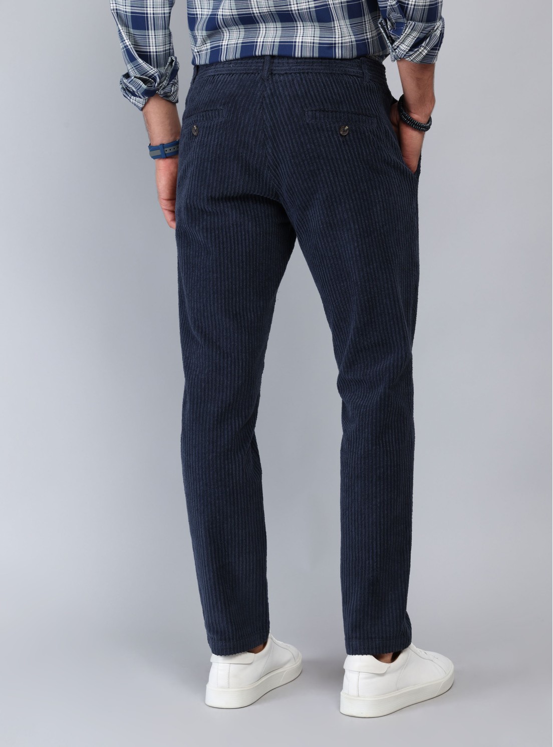 Pantalón Cotelé Spandex Regular Fit Azul Marino Piero Butti Pantalón Cotelé Spandex Regular Fit Azul Marino Piero Butti