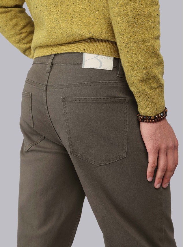 Pantalón 5 Pocket Regular Fit Oliva Piero Butti Pantalón 5 Pocket Regular Fit Oliva Piero Butti