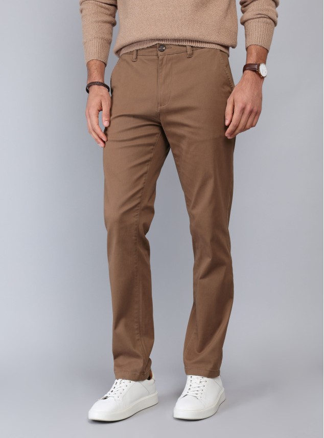 Pantalón Chino Spandex Regular Fit Café Piero Butti Pantalón Chino Spandex Regular Fit Café Piero Butti