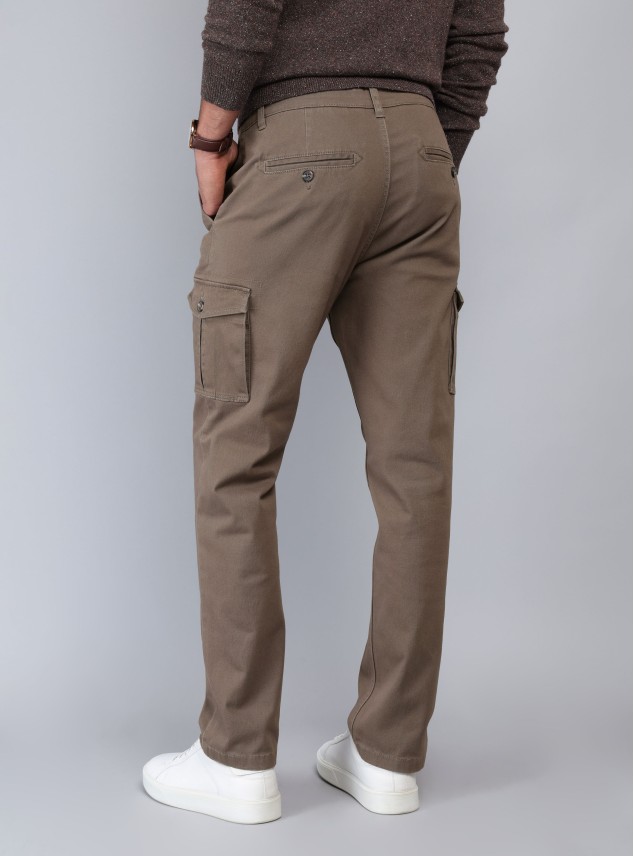 Pantalón Cargo Regular Fit Café Piero Butti Pantalón Cargo Regular Fit Café Piero Butti