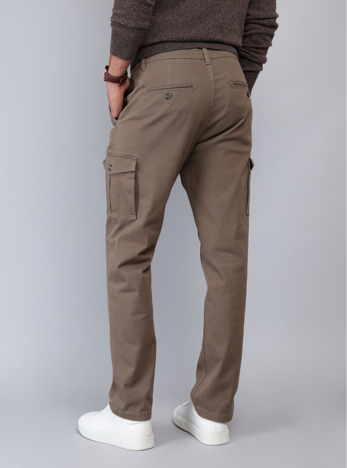 Pantalón Cargo Regular Fit Café Piero Butti Pantalón Cargo Regular Fit Café Piero Butti