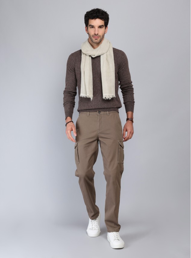 Pantalón Cargo Regular Fit Café Piero Butti Pantalón Cargo Regular Fit Café Piero Butti