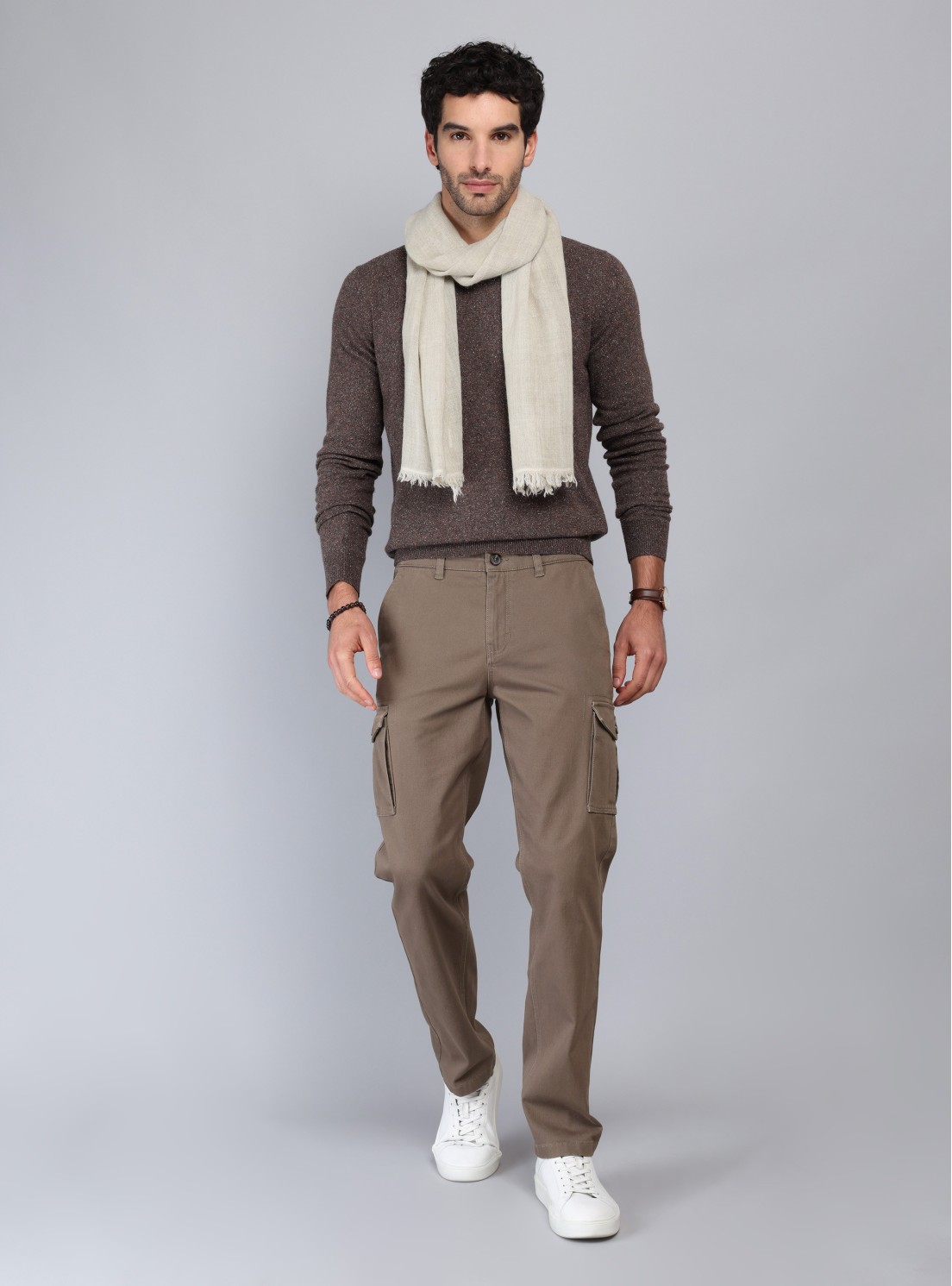 Pantalón Cargo Regular Fit Café Piero Butti Pantalón Cargo Regular Fit Café Piero Butti